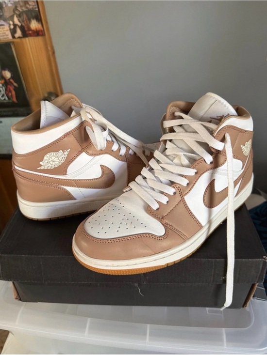 Jordan Other - Jordan Mid-Top Sneakers in White and Tan